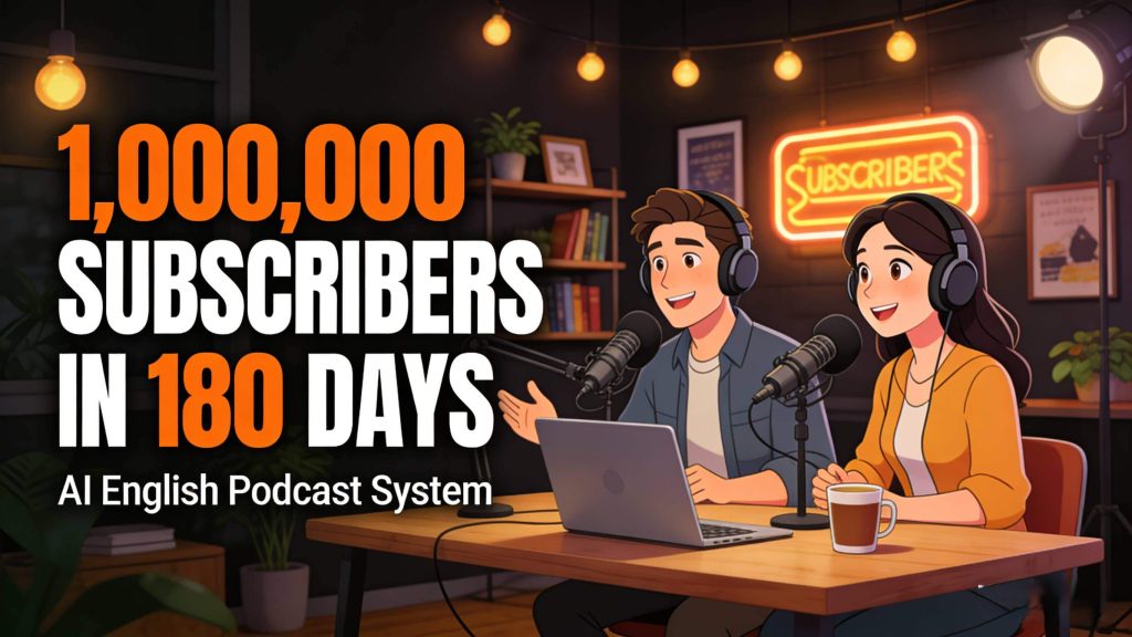 How These “Simple AI English Podcast Videos” Gained 1,000,000+ Subscribers in 180 Days (Full Replicable System Revealed)